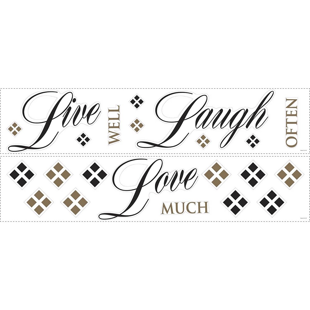 RoomMates RMK1396SCS Live Love Laugh Peel and Stick Quote Wall Decals